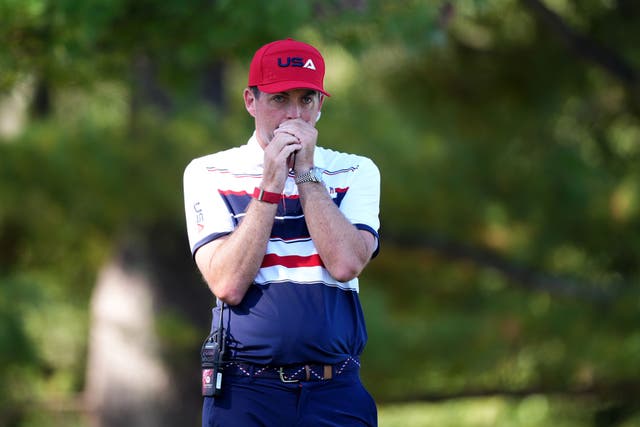 Keegan Bradley oversaw a narrow 15-13 defeat in the Ryder Cup (Mike Egerton/PA)