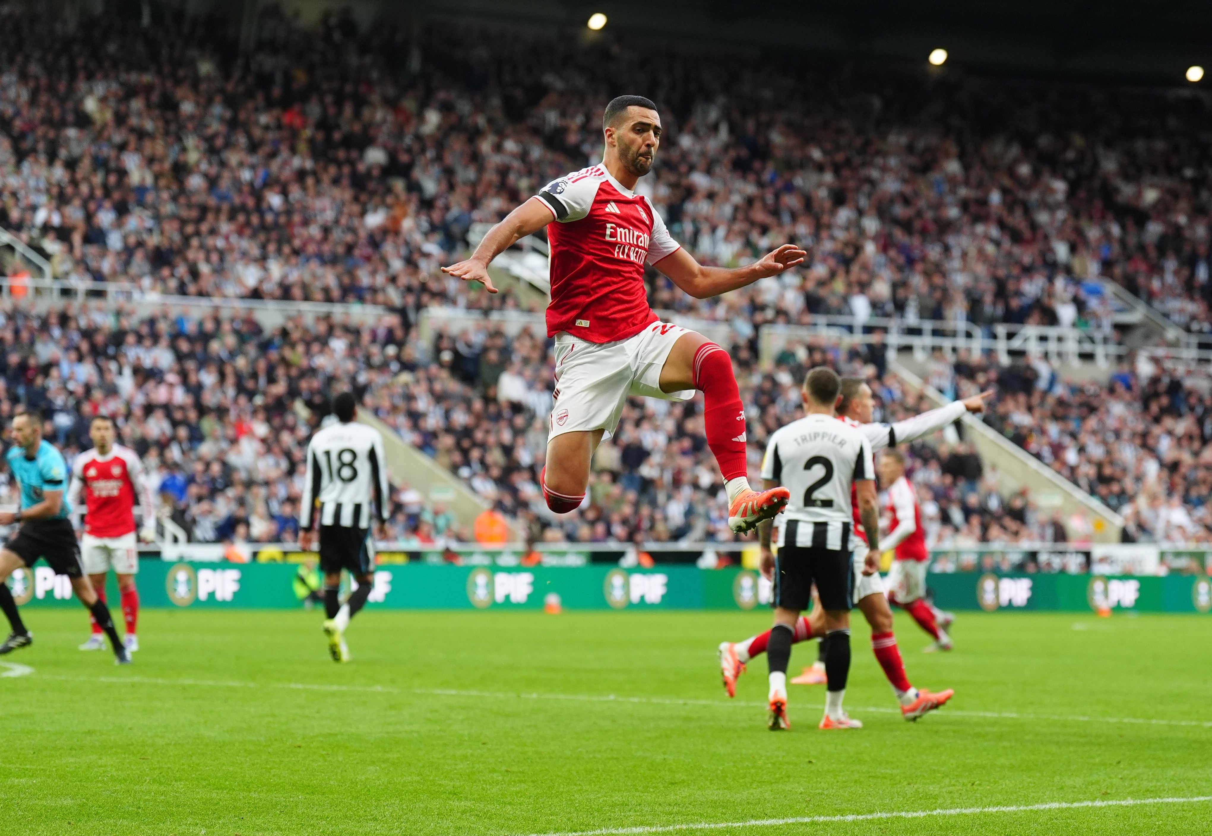 Mikel Merino celebra su ecualizador (Owen Humphreys/PA)