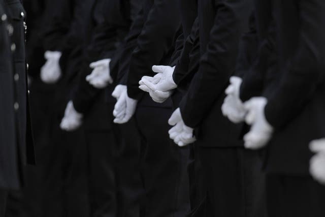 The gloves of Metropolitan Police officers (Nick Ansell/PA)