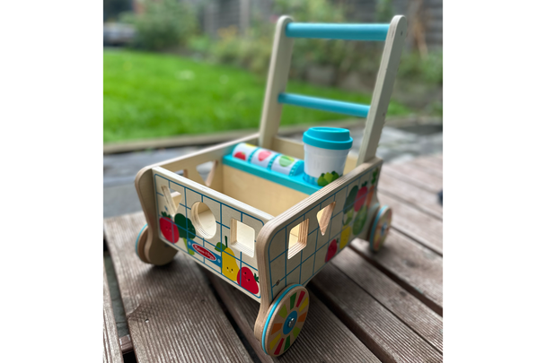 indybest review Melissa and Doug wooden shape sorting grocery cart