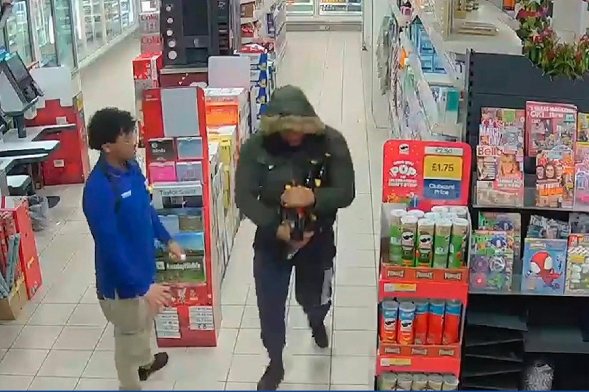 A shoplifter at a Tesco in Hackney