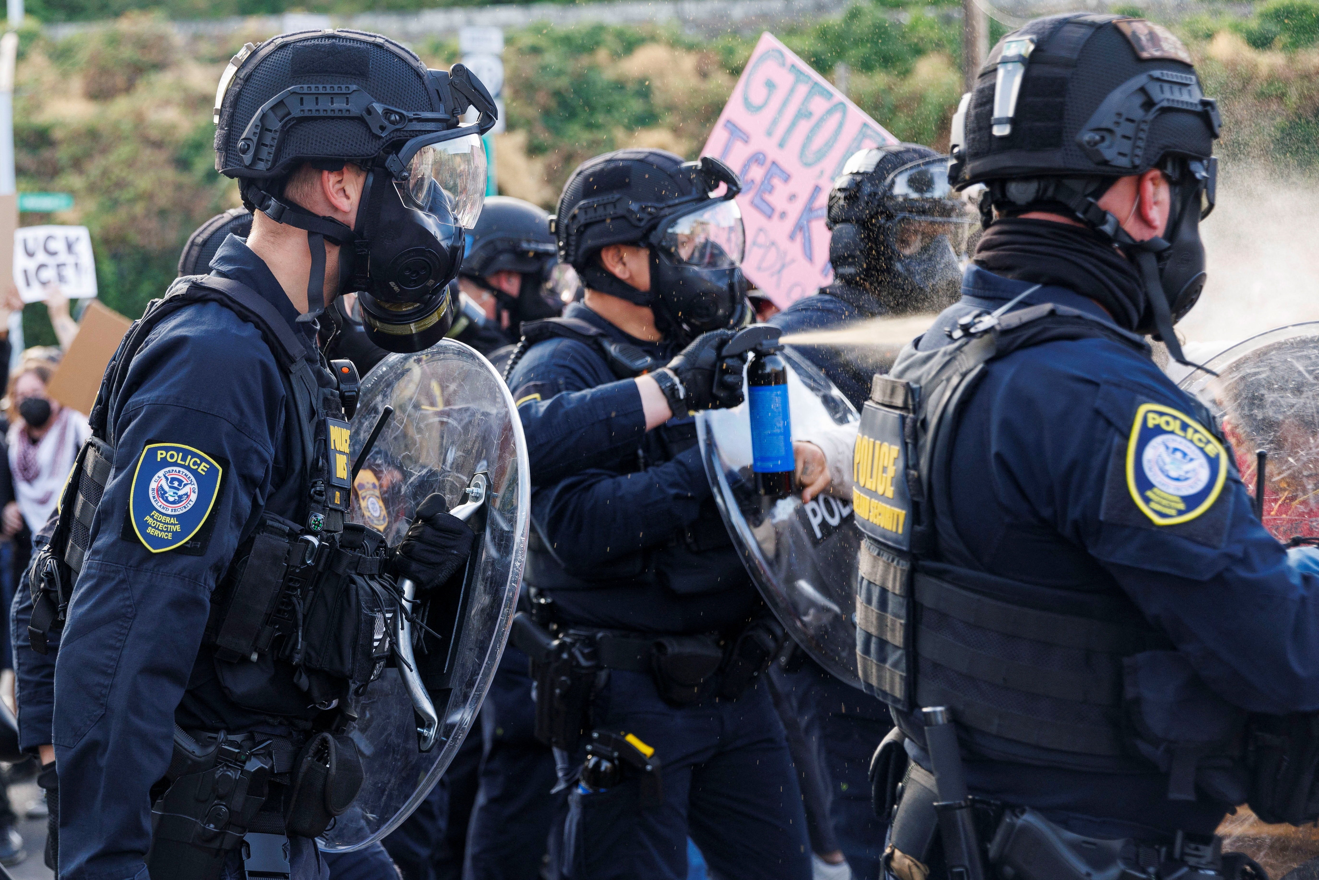 Oregon officials are suing the Trump administration to block the deployment of National Guard troops to Portland, which the president claims is ‘war ravaged’