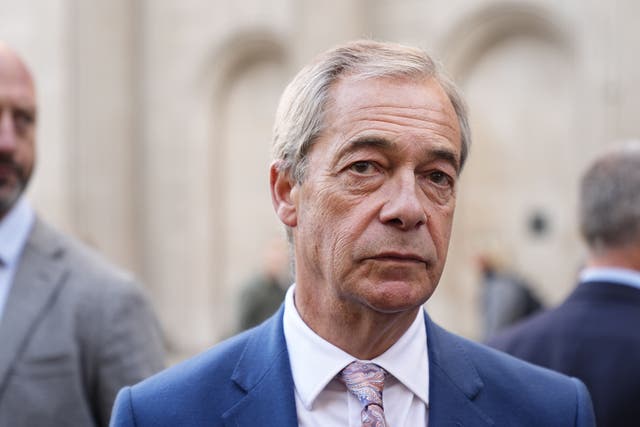 The Defence Secretary said there was ‘something deeply suspect’ about Nigel Farage. (Aaron Chown/PA)