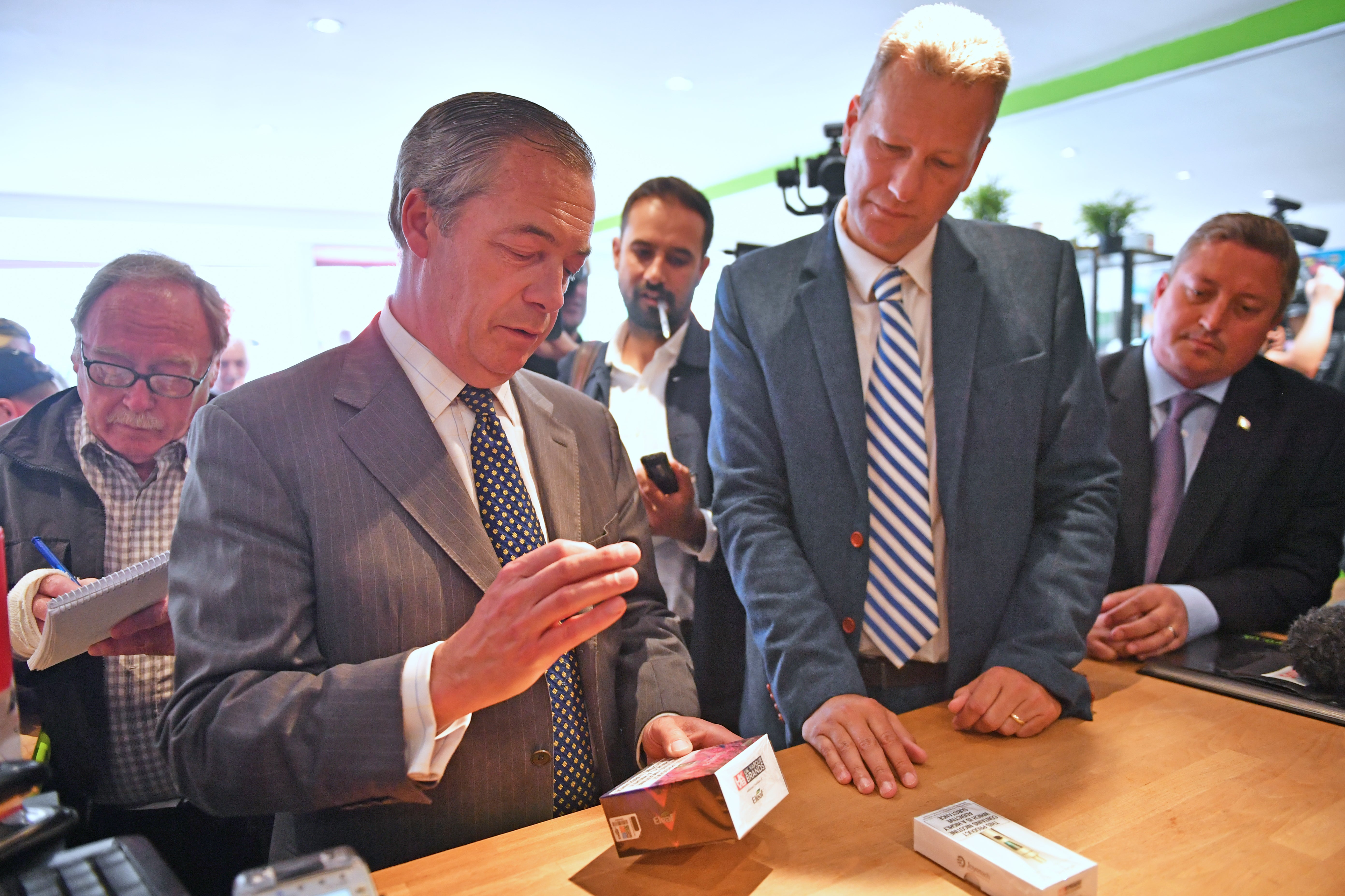 Former Welsh Reform UK leader Nathan Gill (second right) admitted accepting bribes to make pro-Russian statements while he was a member of the European Parliament (Ben Birchall/PA)