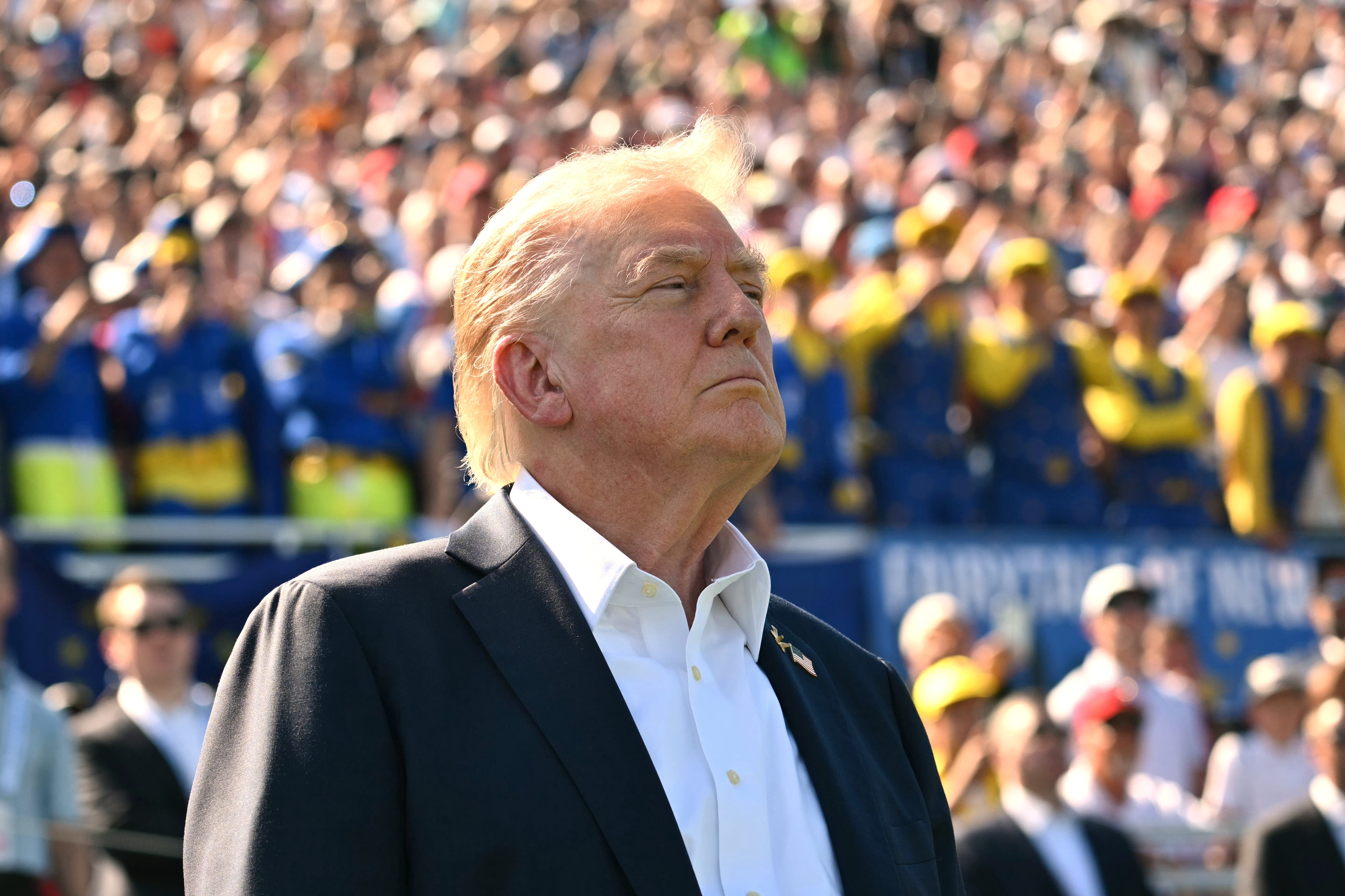 Trump apareció en la Ryder Cup el viernes