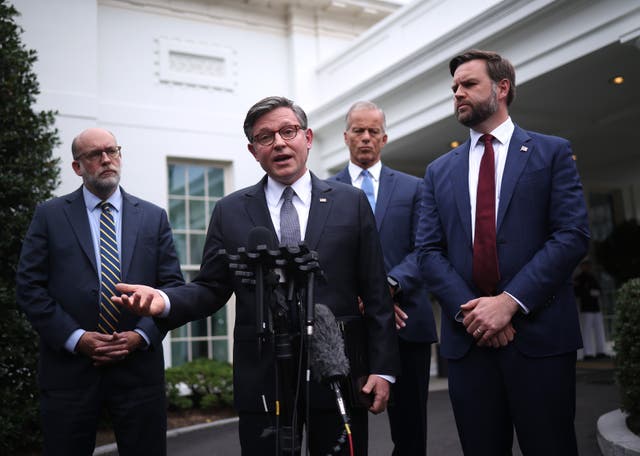 <p>Republican leaders are blaming Democrats as the government barrels toward a shutdown on Tuesday </p>