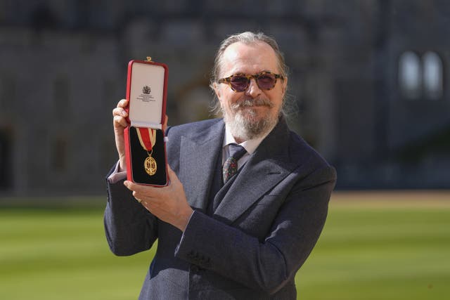 The London-born film star was awarded the honour for services to drama (Andrew Matthews/PA)