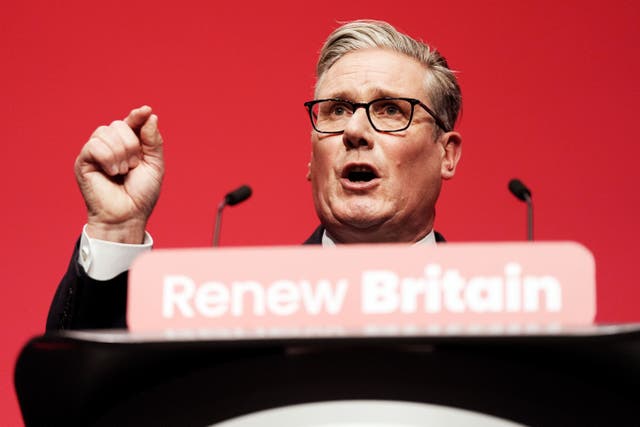 Prime Minister Sir Keir Starmer addressed the Labour conference in Liverpool (PA)
