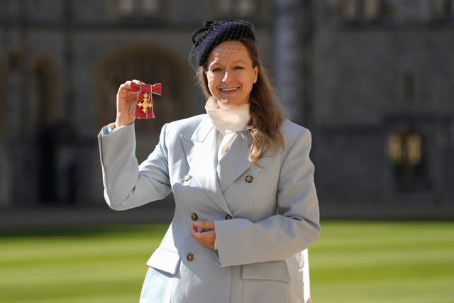 The actress was honoured at an investiture ceremony at Windsor Castle (Andrew Matthews/PA)