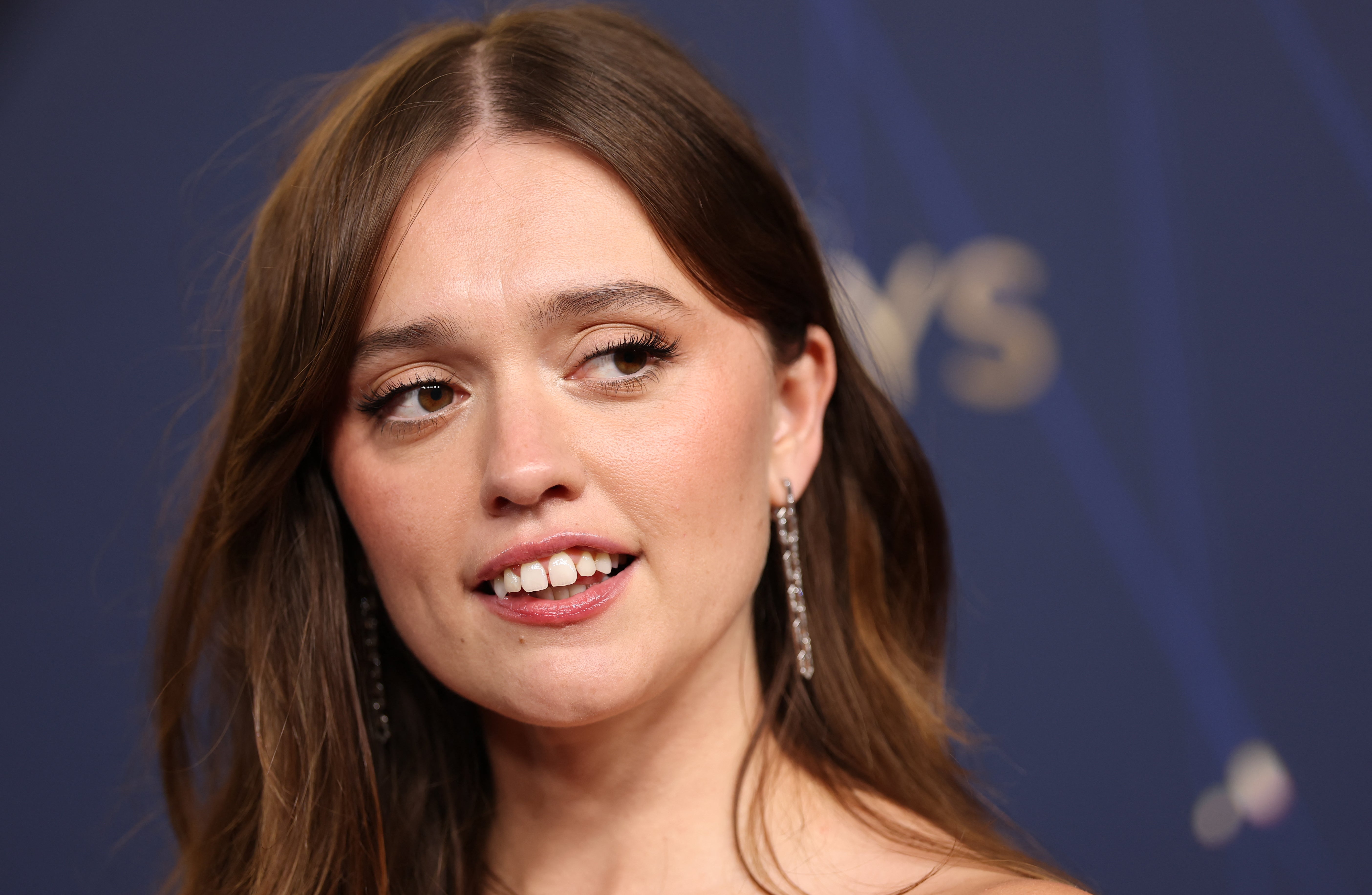 <p>Aimee Lou Wood arrives for the 77th Primetime Emmy Awards </p>