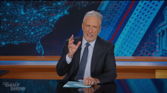 <p>Jon Stewart has lashed out against the ‘left-right blame game’ surrounding mass shootings, after a shooting at a church Michigan</p>