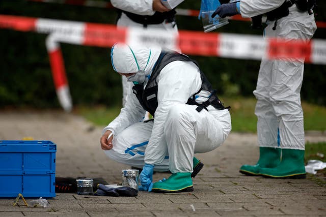 <p>Authorities at the scene in Munich, Germany</p>