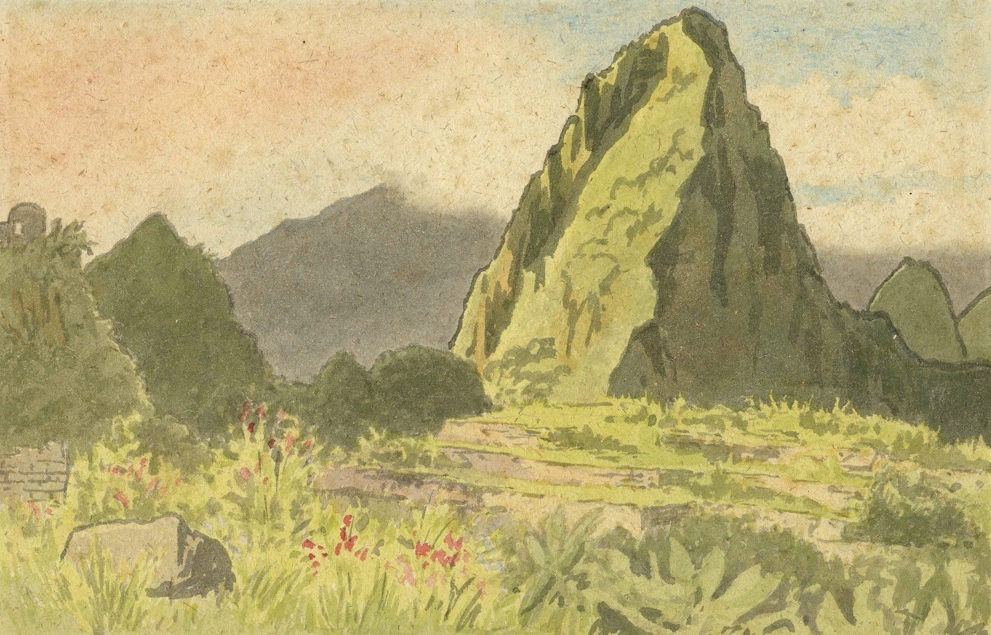 This 1932 watercolour by Victor Coverley-Price captures the ‘lost city’ of Machu Picchu