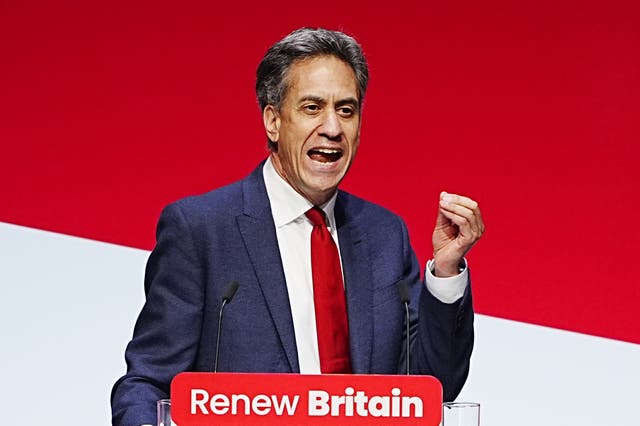 <p>Energy Secretary Ed Miliband branded Reform UK leader Nigel Farage ‘and his cronies’ as ‘ideological extremists’ (Peter Byrne/PA)</p>