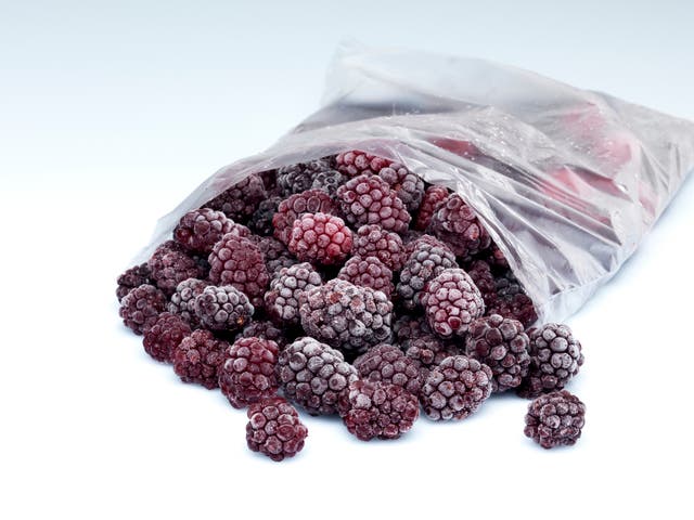 <p>The bags of frozen fruit were available in 3.4-ounce, 1.7-ounce, and 13-ounce bags </p>