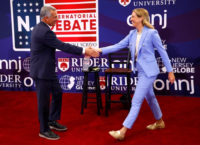 <p>Republican Jack Ciattarelli and Rep. Mikie Sherrill (D-N.J.) are dueling to become governor of New Jersey. It’s one of two marquee races.</p>