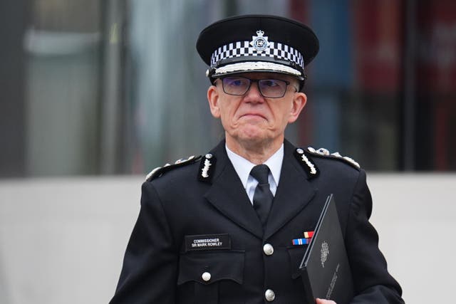 Metropolitan Police Commissioner Sir Mark Rowley took up the post three years ago tasked with cleaning up the force (James Manning/PA)