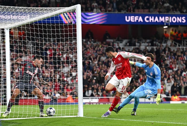 <p>Martinelli opened the scoring for Arsenal</p>