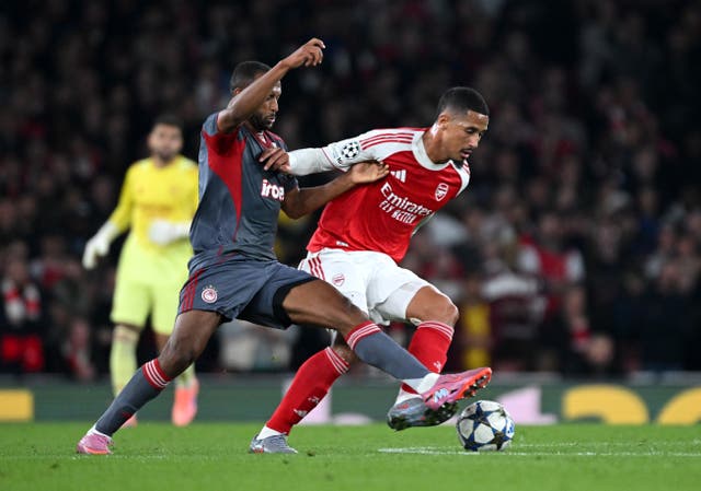 <p>Mikel Arteta has given a fitness update on William Saliba</p>