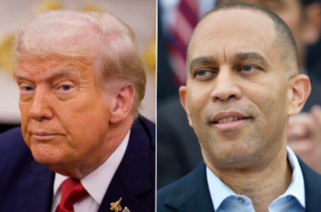 <p>President Donald Trump has posted another vulgar and racist AI-modified video mocking House Minority Leader Hakeem Jeffries, hours ahead of a government shutdown</p>