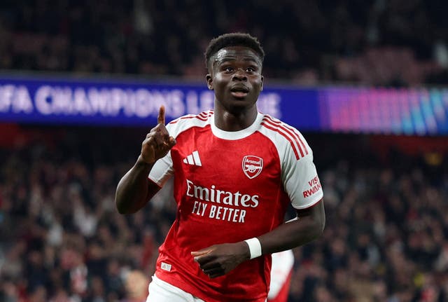 <p>Super-sub Bukayo Saka scores in injury time to seal the win for the home team</p>