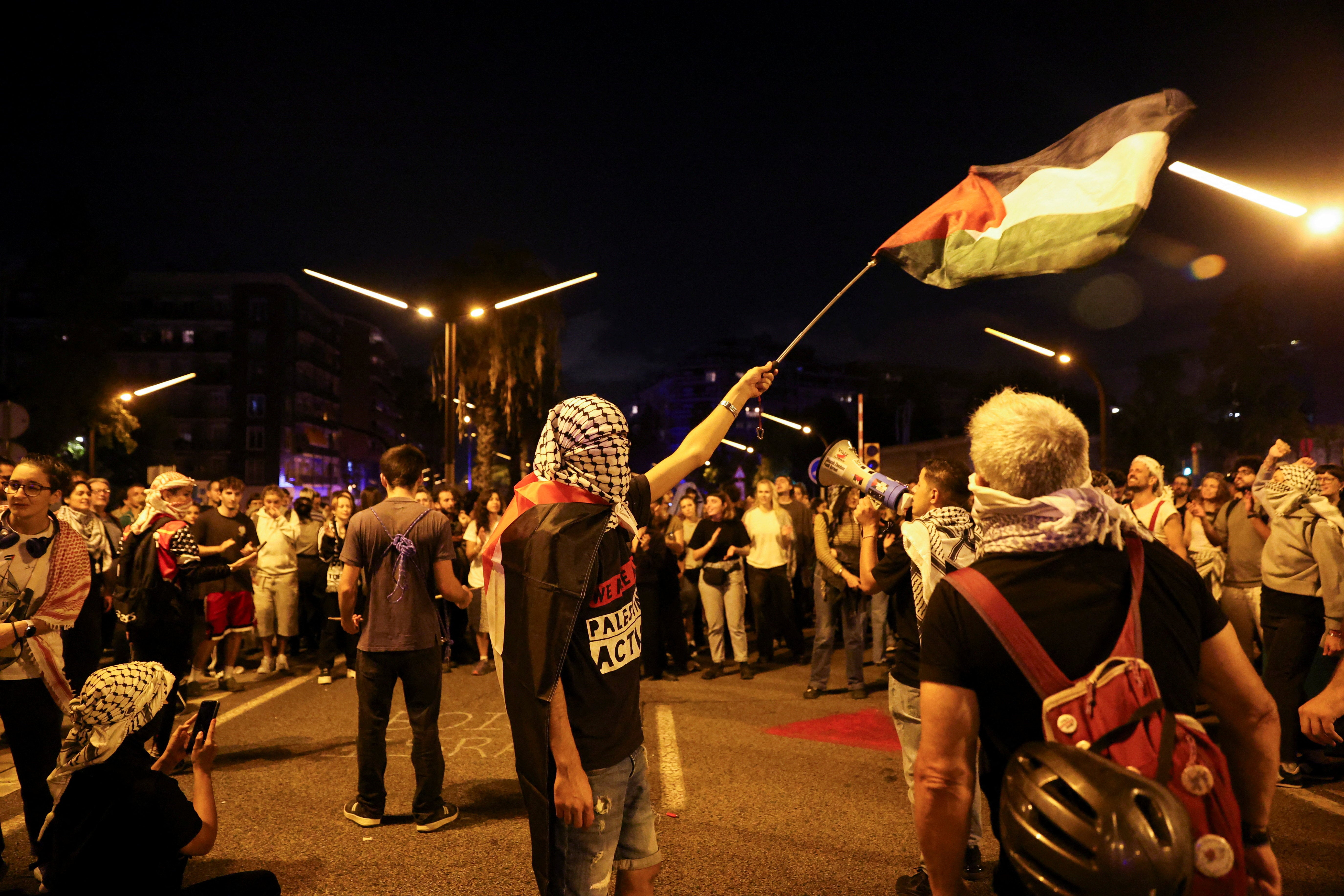 Demonstrations take place in Barcelona