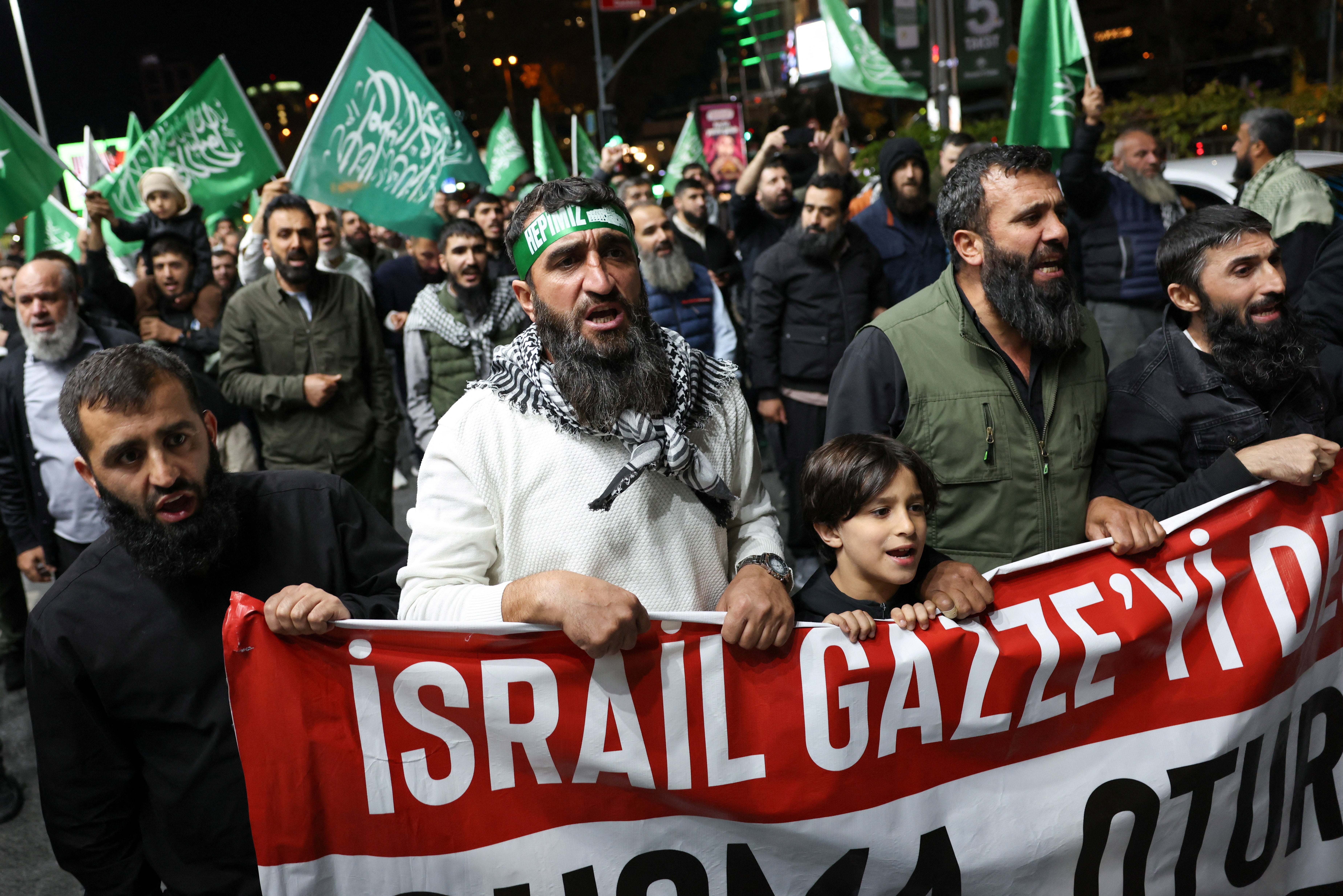 Demonstrators in Istanbul