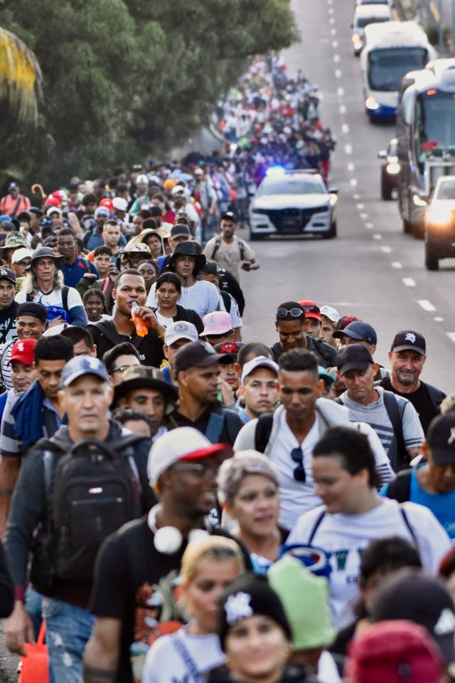 MÉXICO-MIGRANTES-CARAVANA