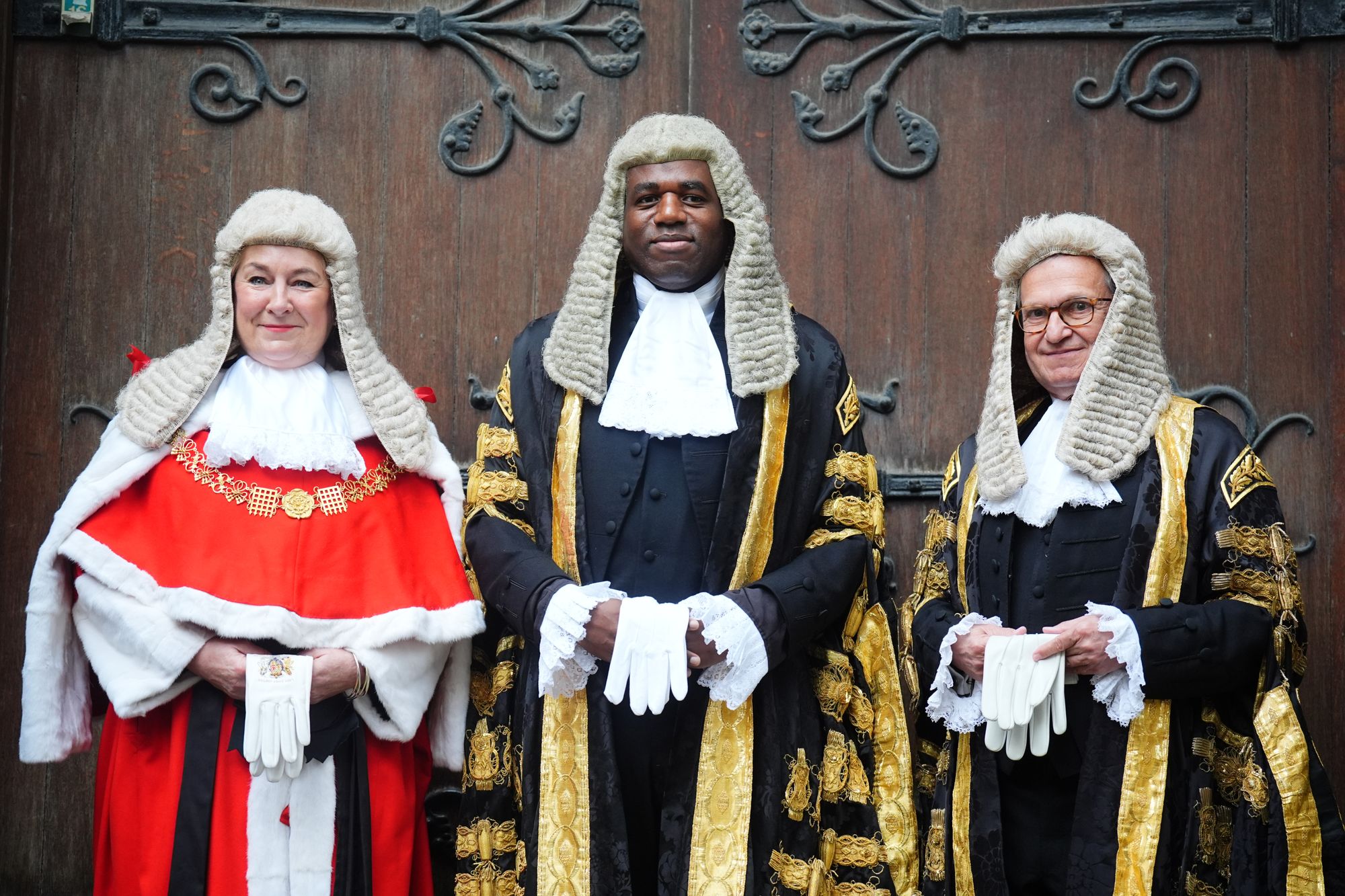 David Lammy MP, centre, is Britain’s Lord Chancellor