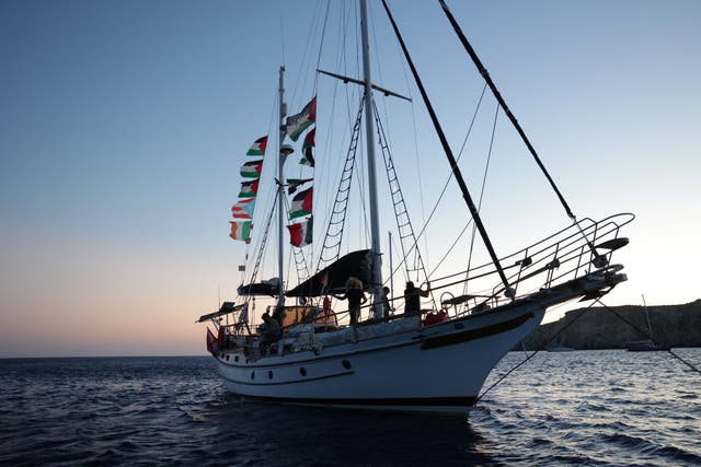 <p>Sailing boats, part of the Global Sumud Flotilla aiming to reach Gaza </p>