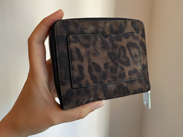 Best womens purse IndyBest review AllSaints Lena leopard print suede wallet