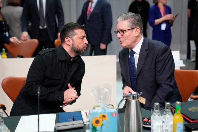 <p>Sir Keir and the Ukrainian president agreed that ‘further sanctions in the coming days and weeks would also add to the pressure on Russia’</p>