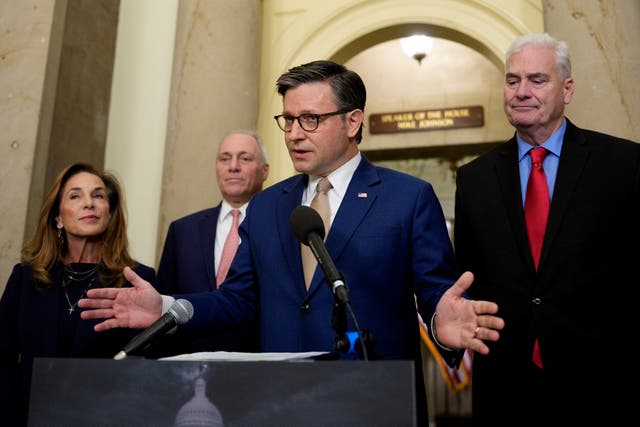 <p>House Speaker Mike Johnson tells Hakeem Jeffries to shrug off the racist Trump AI-generated videos.</p>