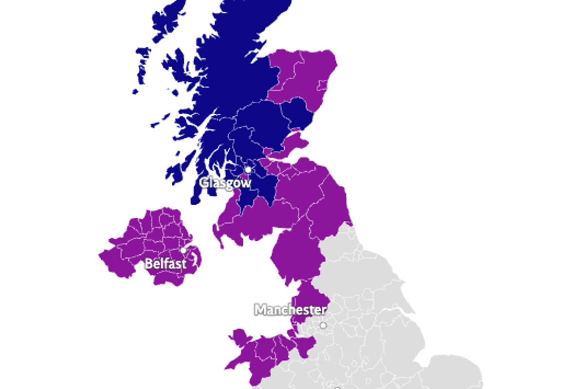 Storm Amy map: Where 80mph winds will hit Britain this weekend