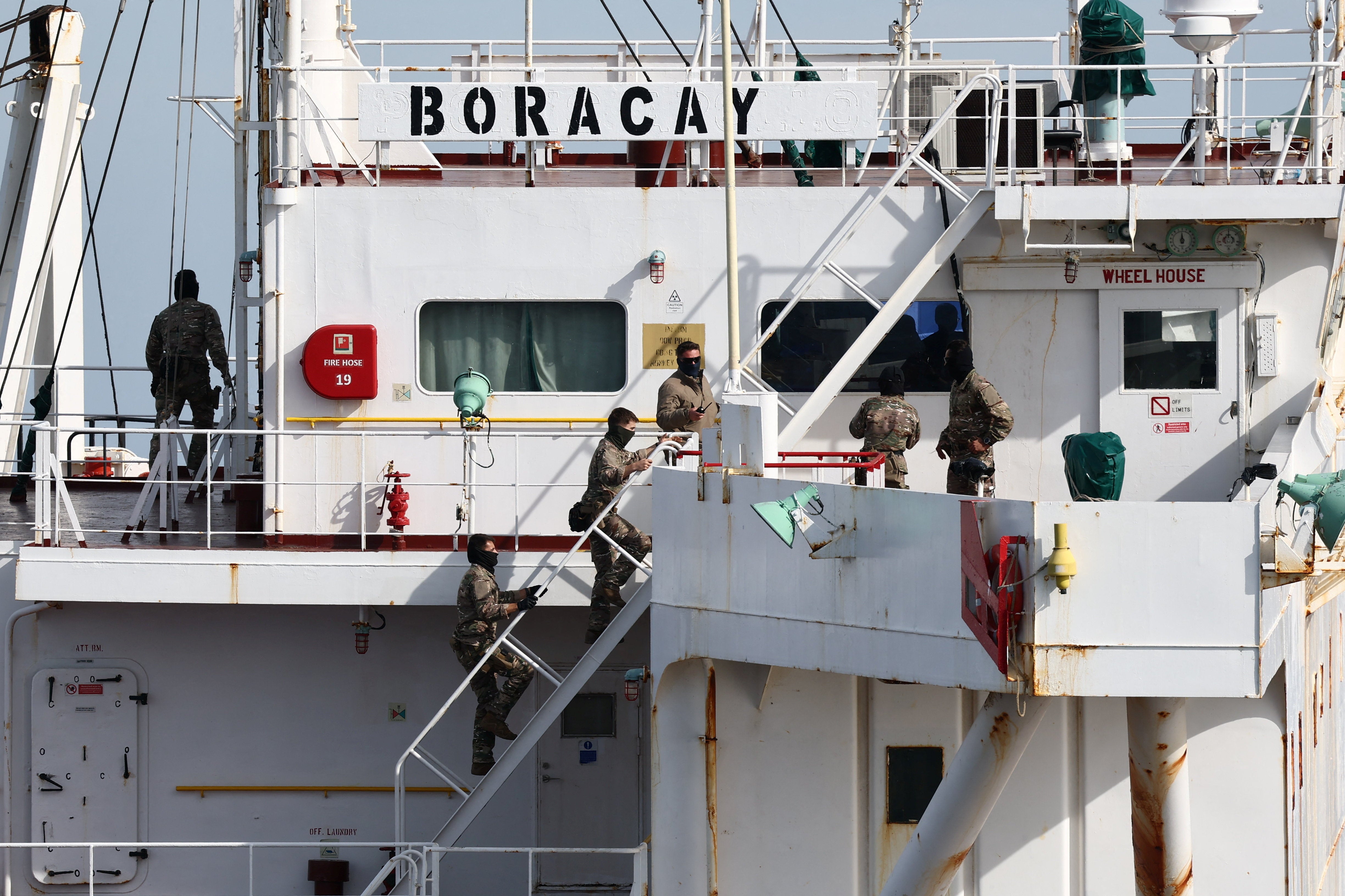 French troops boarded the oil tanker Boracay several days ago after being suspected of belonging to the so-called 
