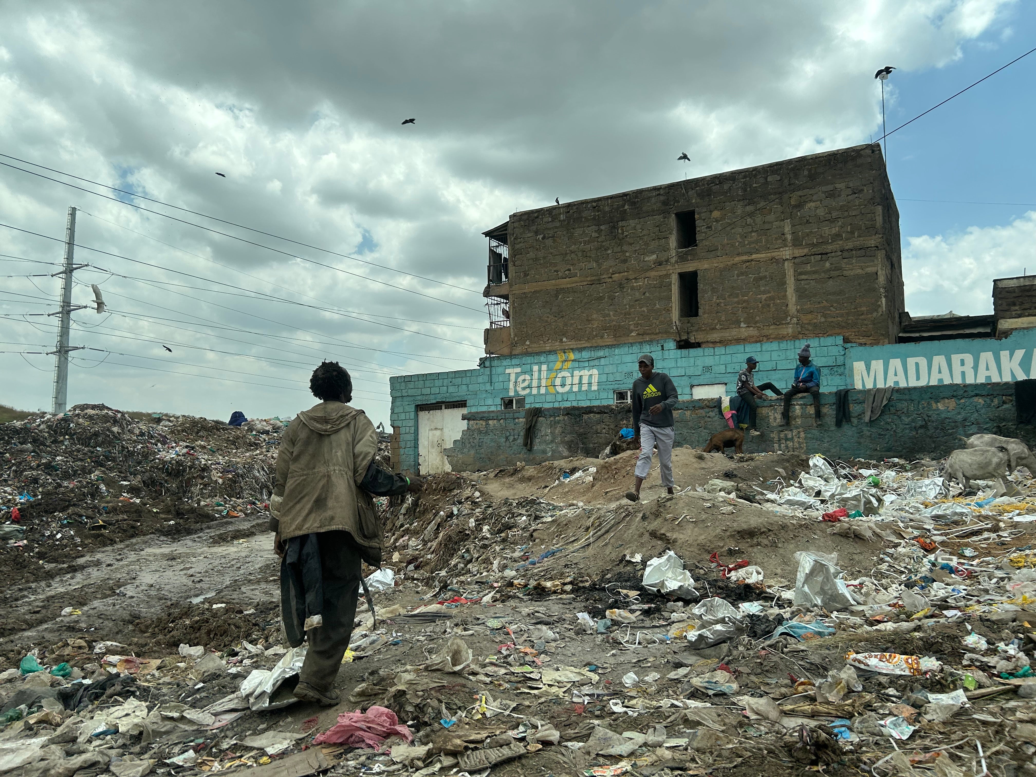 Waste pickers at Dandora search for metals, plastics, bones and even food leftovers