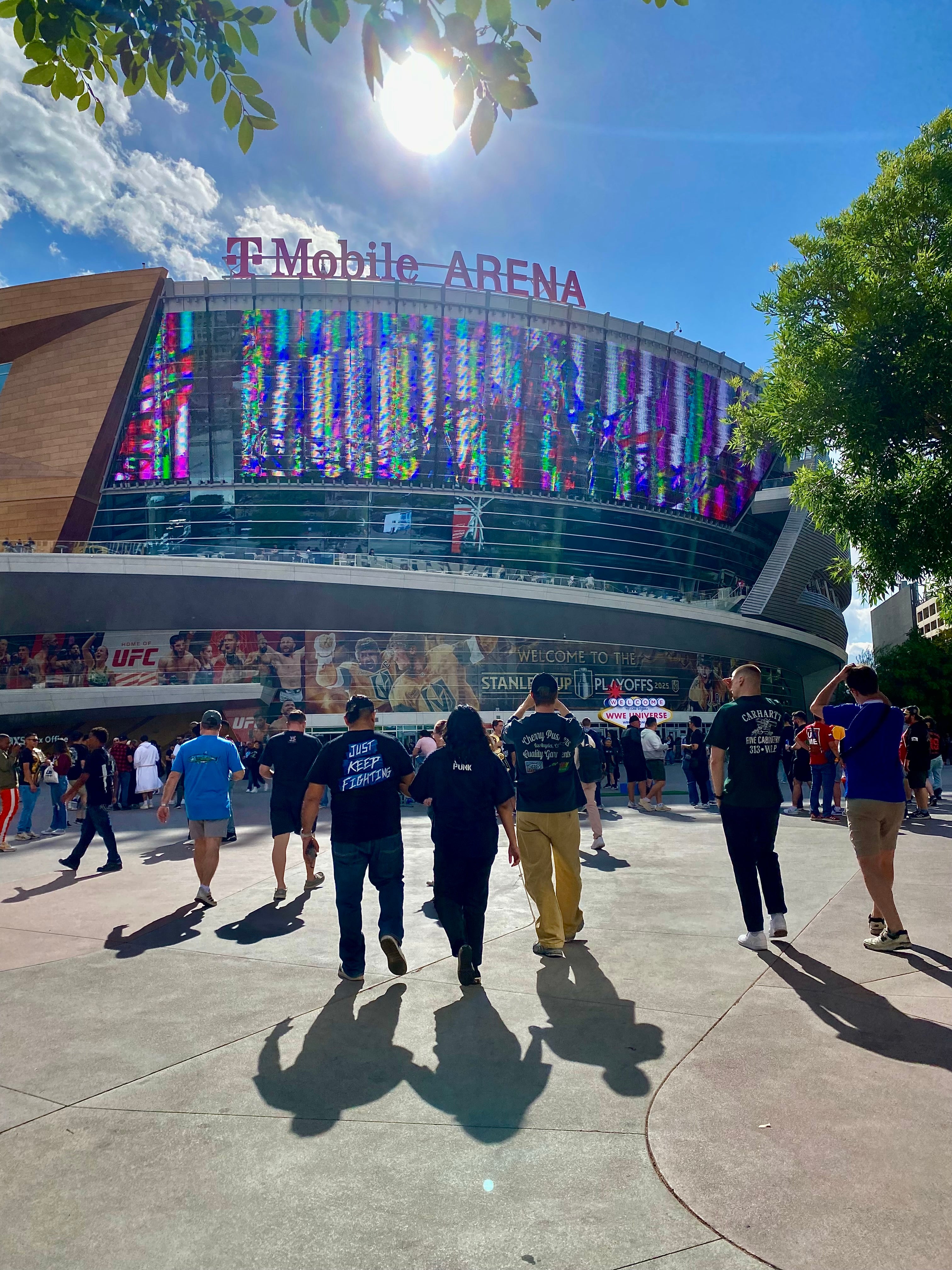 The Independent’s view, approaching the T-Mobile Arena in April 2025