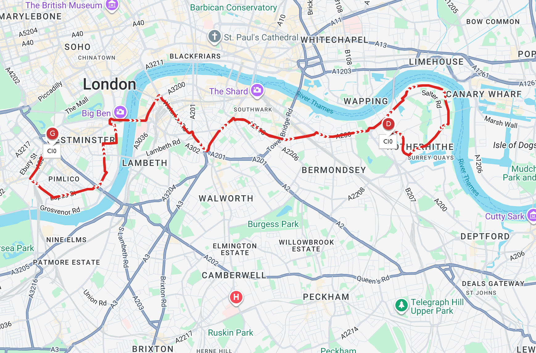 Long and winding route: C10’s journey through London