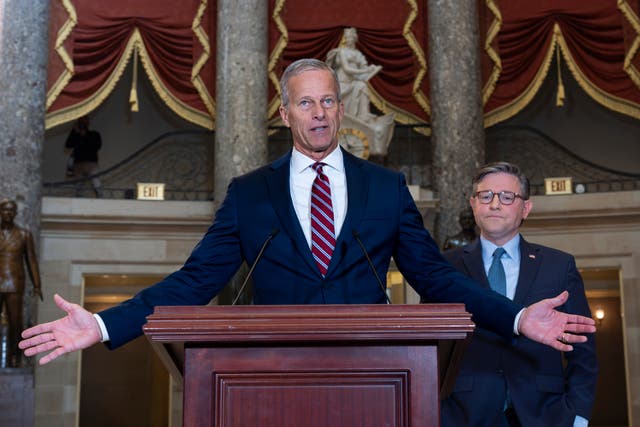 <p>Senate Majority Leader John Thune and House Speaker Mike Johnson called it quits after another day of impasses amid the government shutdown. </p>