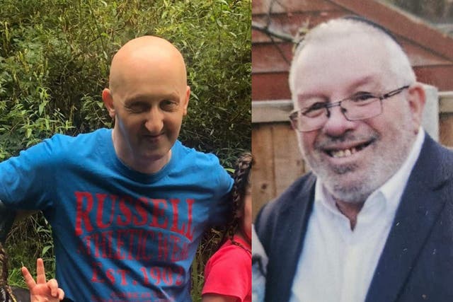 Worshipper Adrian Daulby, left, and security guard Melvin Cravitz were killed during the terror attack (Handout/Greater Manchester Police/PA)