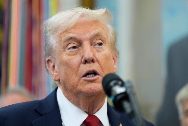 <p>The president’s approval rating dropped after he told US military leaders that the National Guard should be used to target an ‘enemy within’</p>
