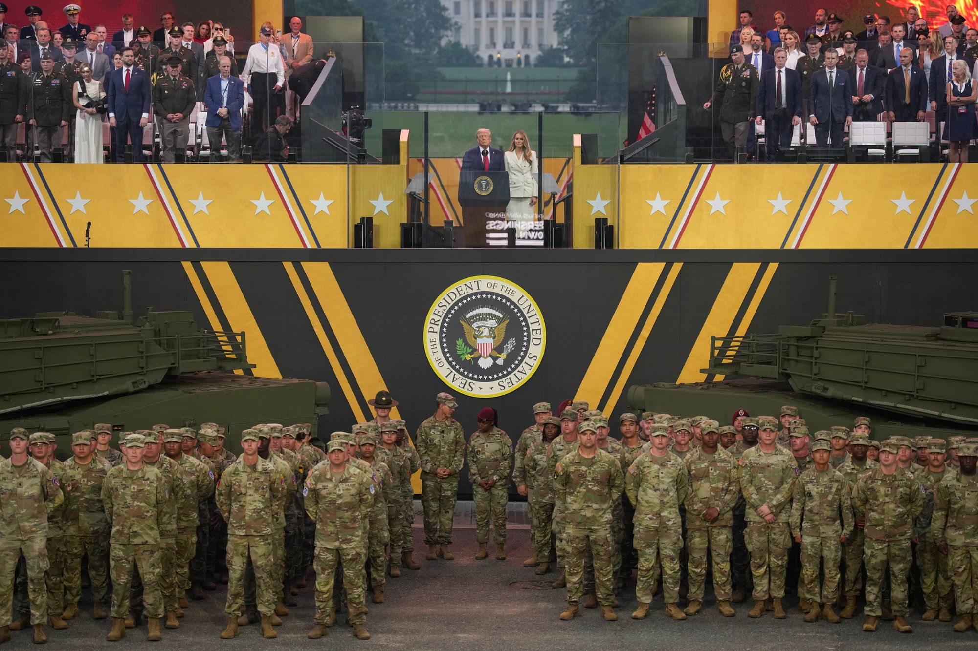 In June, Trump hosted a military parade in Washington, D.C. to celebrate the Army’s 250th birthday, which coincided with his 79th birthday
