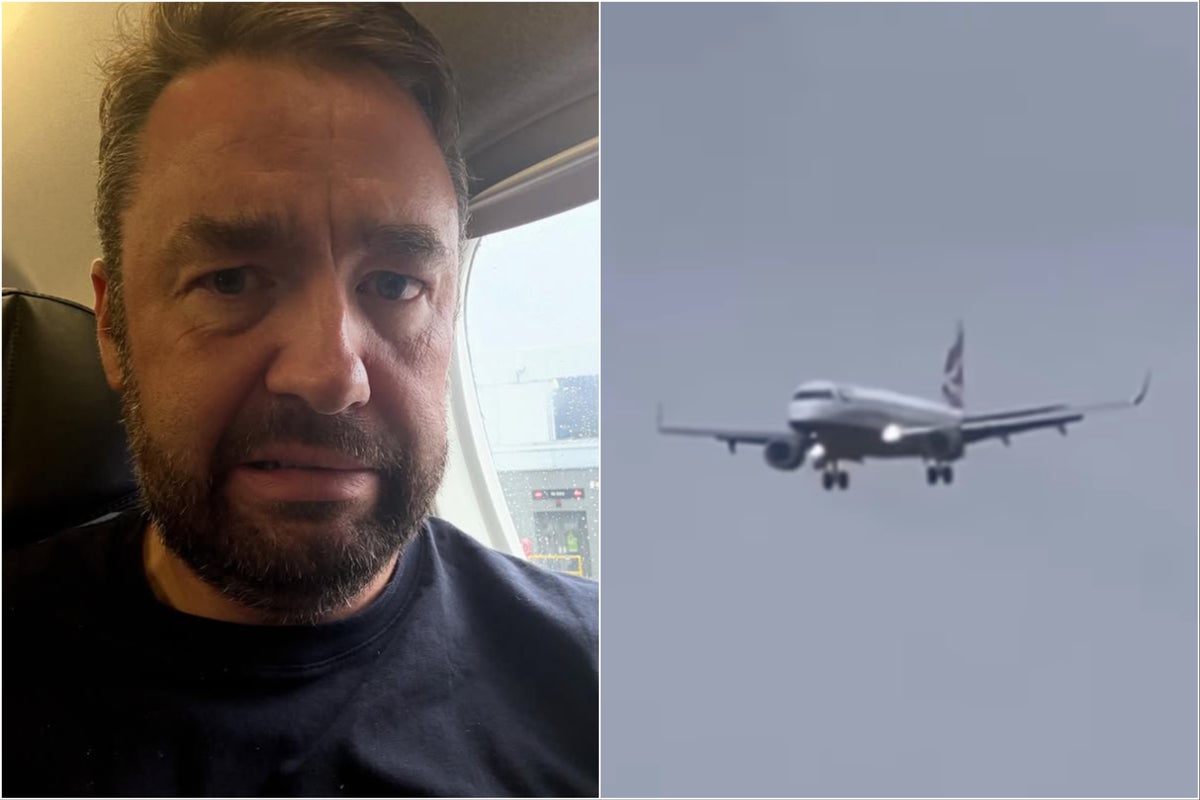 Jason Manford shares ‘scary’ clip of plane’s failed attempt to land during Storm Amy