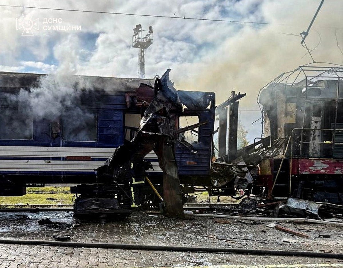 Ukraine-Russia war latest: At least 30 injured after Putin strikes  Kyiv-bound passenger train in 'savage' attack | The Independent