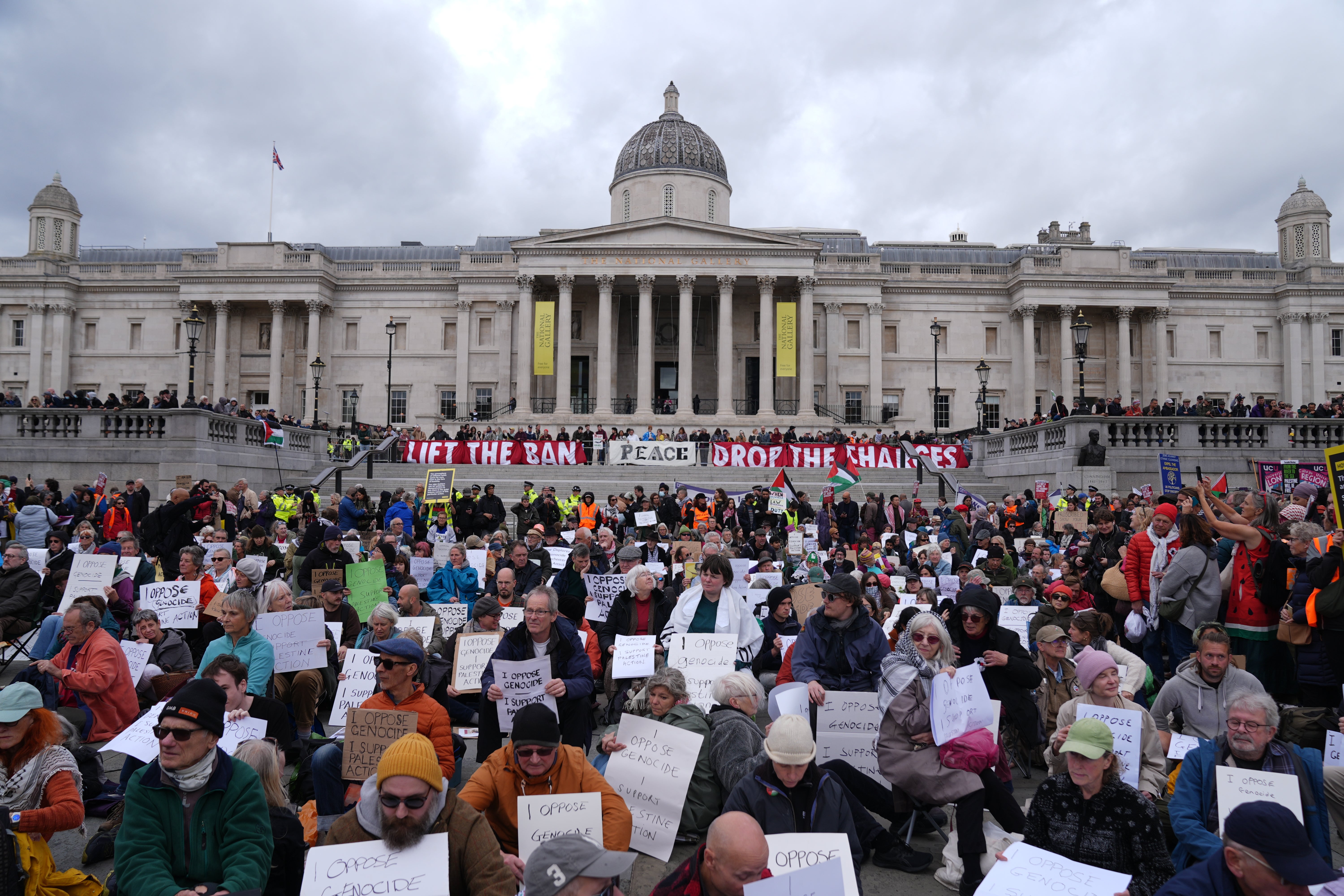 Defend Our Juries’ announcement comes after 488 people were arrested for supporting Palestine Action in a vigil staged in Trafalgar Square on Saturday