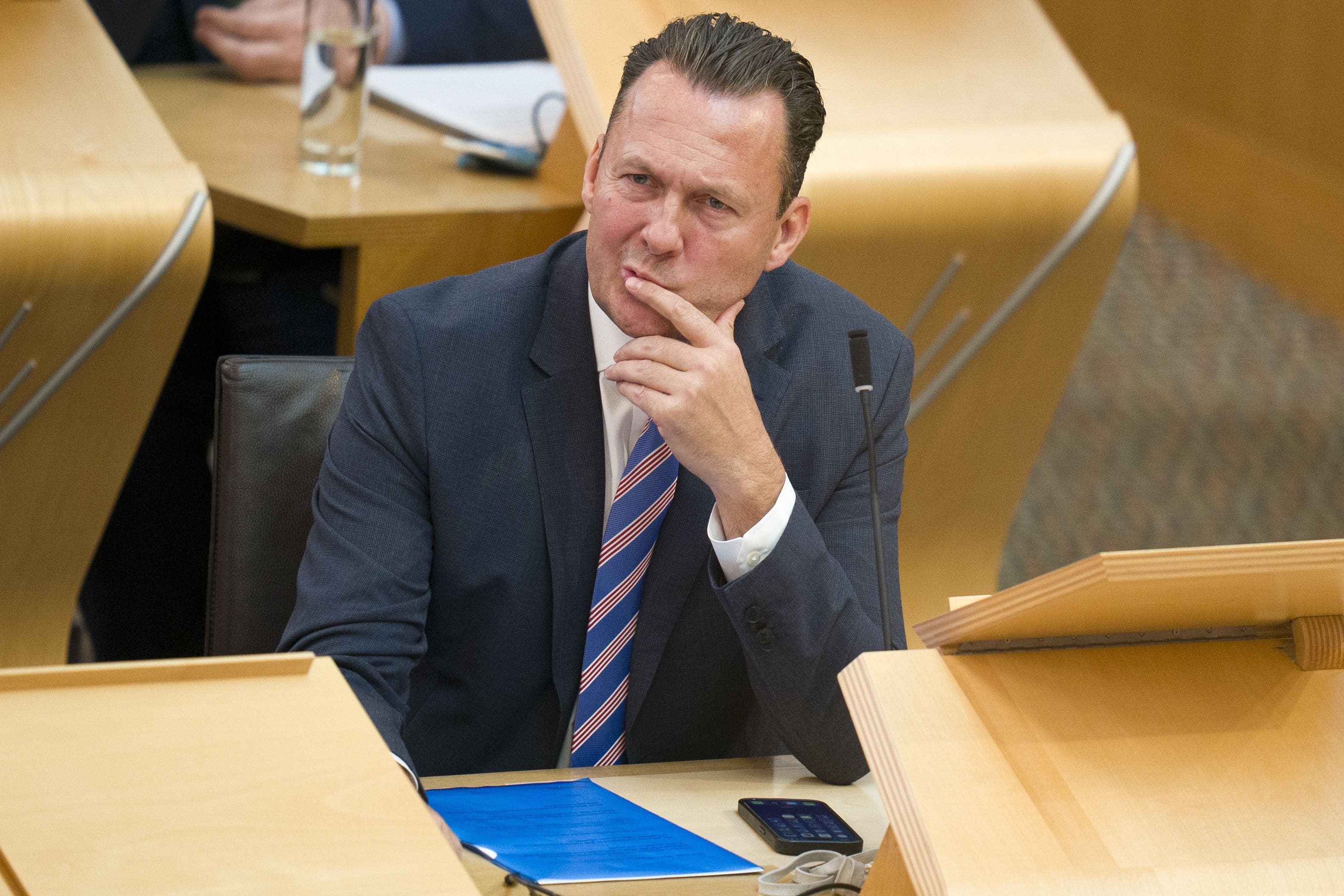 Scottish Conservative leader Russell Findlay agrees with leaving the ECHR. (Jane Barlow/PA)