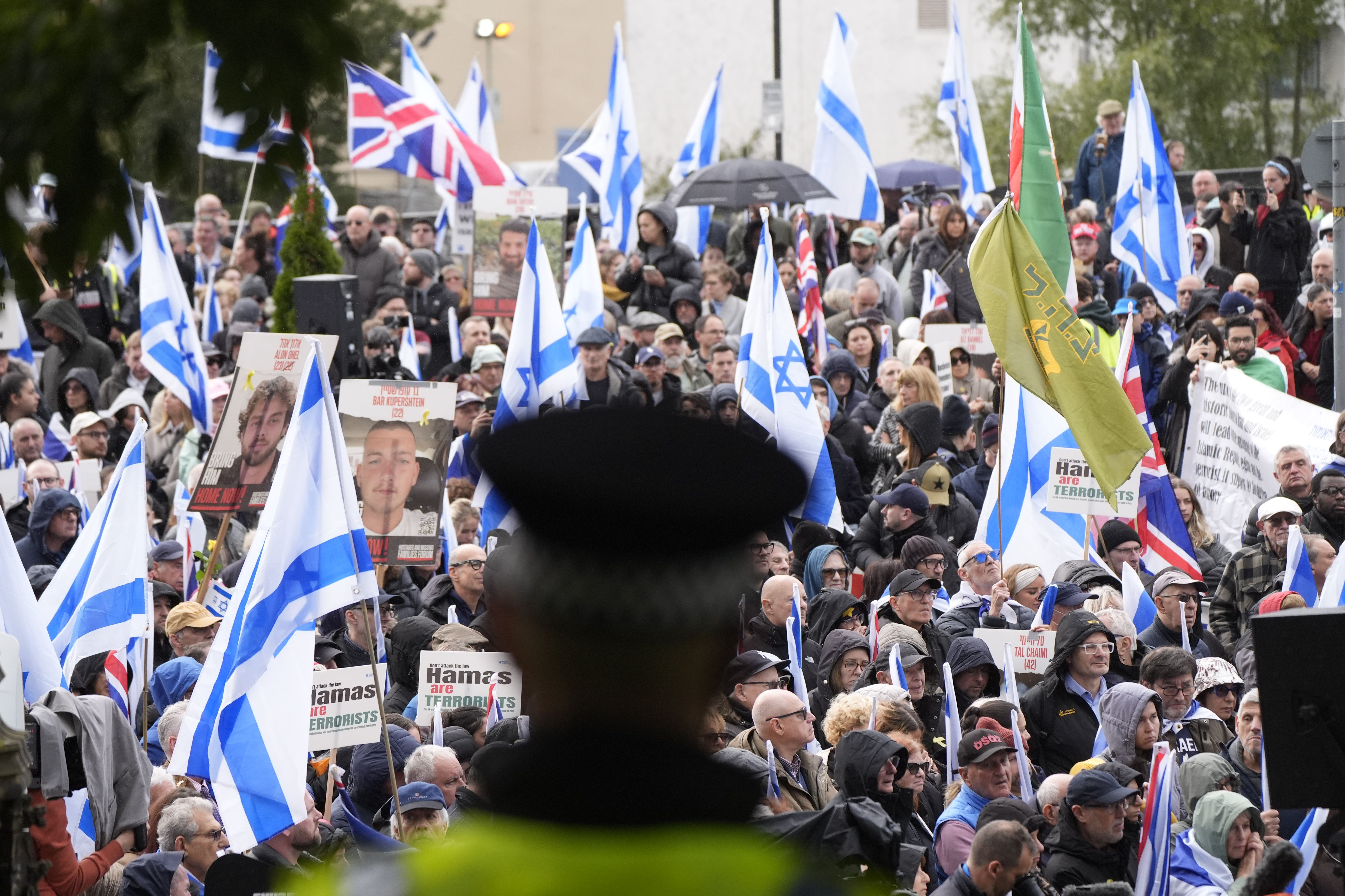 <p>The event in Manchester commemorated those lost in the October 7 2023 Hamas attacks on Israel and the victims of the terror attack on a Manchester synagogue on Thursday </p>