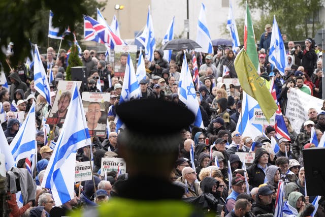 <p>The event in Manchester commemorated those lost in the October 7 2023 Hamas attacks on Israel and the victims of the terror attack on a Manchester synagogue on Thursday </p>