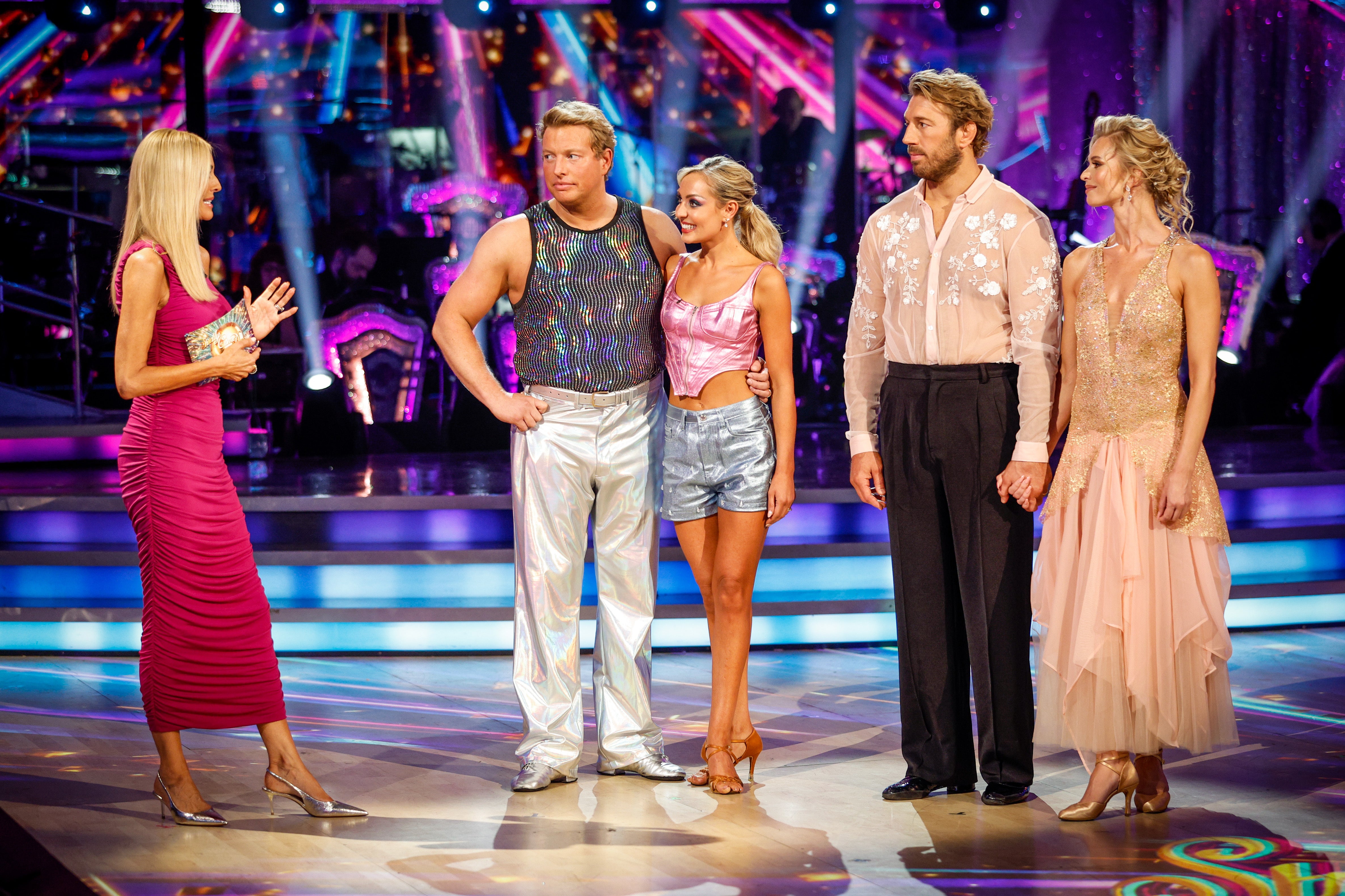 Thomas Skinner, Amy Dowden, Chris Robshaw and Nadiya Bychkova in the 'Strictly Come Dancing' dance-off