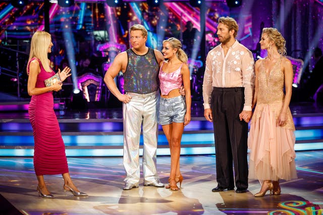 <p>Thomas Skinner, Amy Dowden, Chris Robshaw and Nadiya Bychkova in the Strictly Come Dancing dance-off </p>